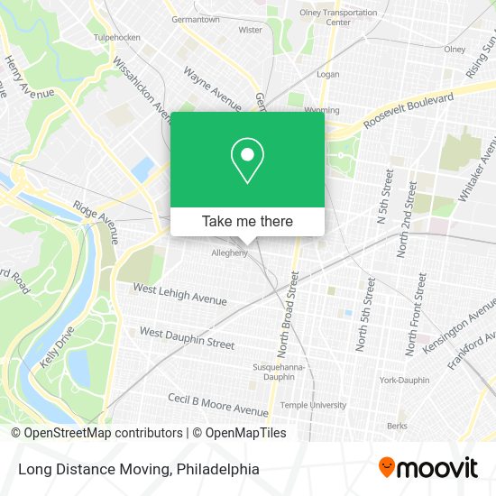 Long Distance Moving map