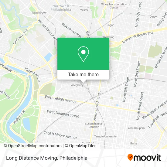 Long Distance Moving map