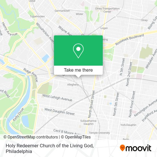Holy Redeemer Church of the Living God map
