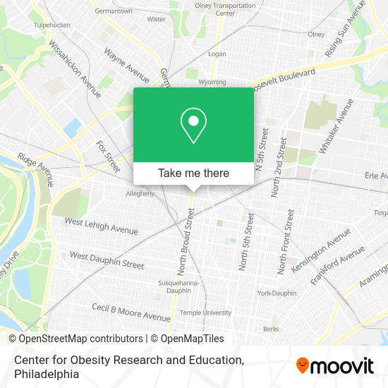 Mapa de Center for Obesity Research and Education