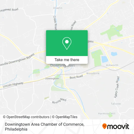 Downingtown Area Chamber of Commerce map