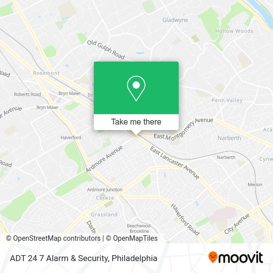 Mapa de ADT 24 7 Alarm & Security