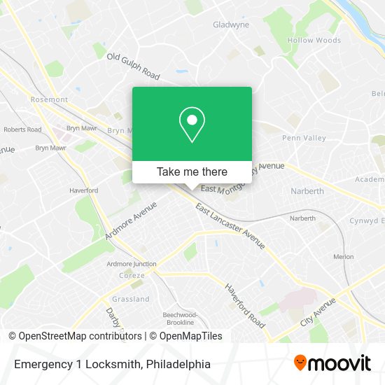 Emergency 1 Locksmith map