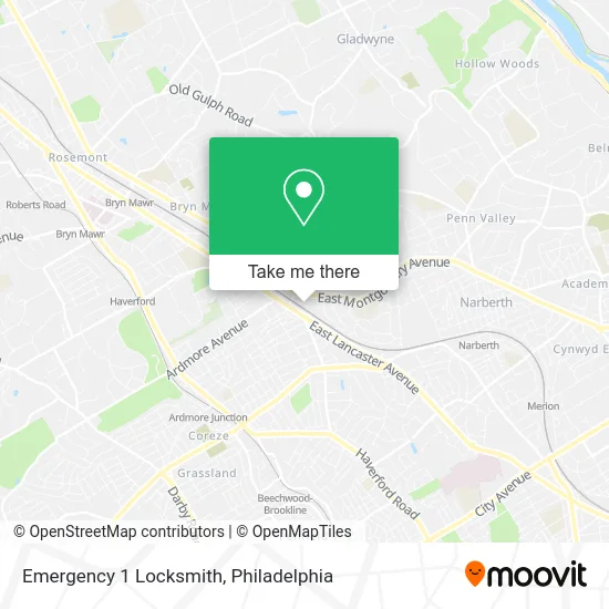 Emergency 1 Locksmith map