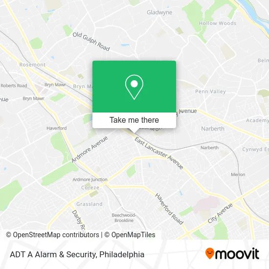 Mapa de ADT A Alarm & Security