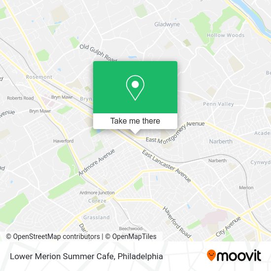 Mapa de Lower Merion Summer Cafe