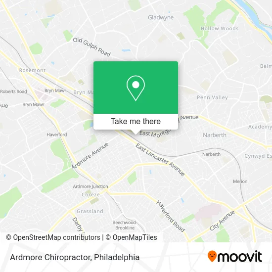 Ardmore Chiropractor map