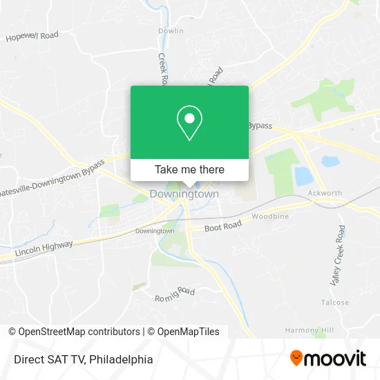 Direct SAT TV map