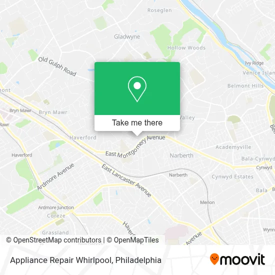 Appliance Repair Whirlpool map