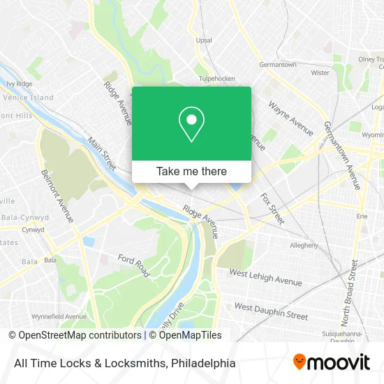 All Time Locks & Locksmiths map