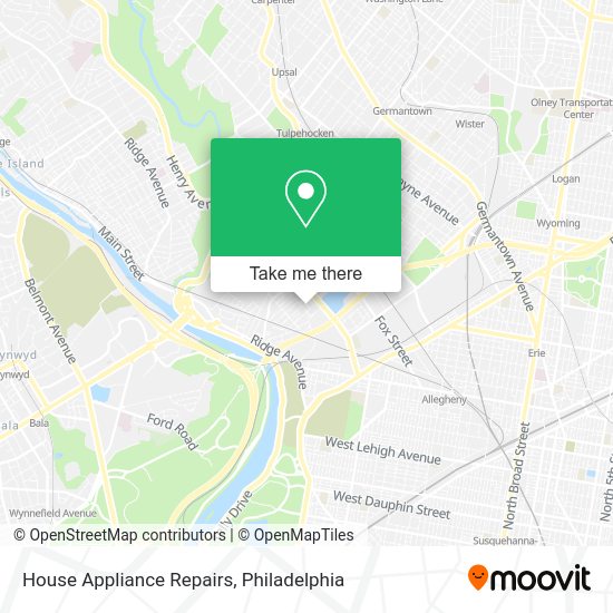 Mapa de House Appliance Repairs