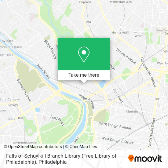 Falls of Schuylkill Branch Library (Free Library of Philadelphia) map