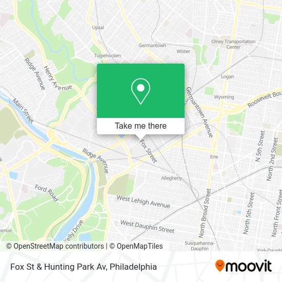 Fox St & Hunting Park Av map