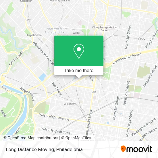 Long Distance Moving map