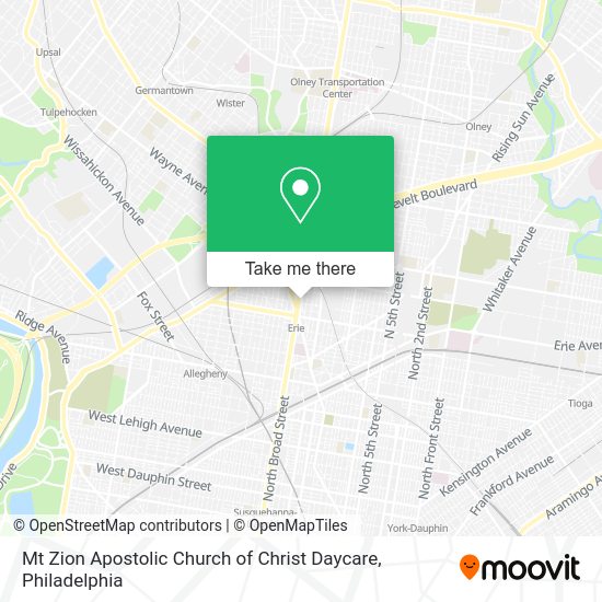 Mapa de Mt Zion Apostolic Church of Christ Daycare