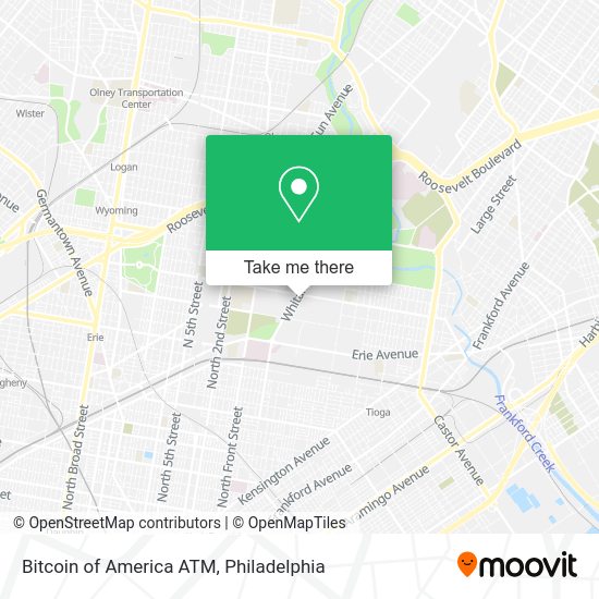 Mapa de Bitcoin of America ATM