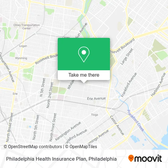 Philadelphia Health Insurance Plan map