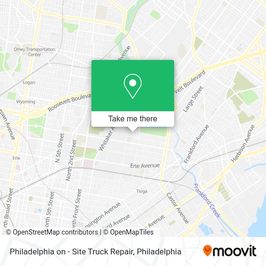 Mapa de Philadelphia on - Site Truck Repair