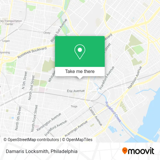 Damaris Locksmith map