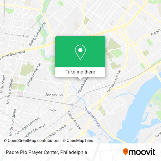 Mapa de Padre Pio Prayer Center