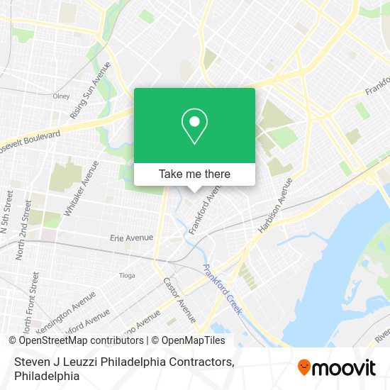 Mapa de Steven J Leuzzi Philadelphia Contractors
