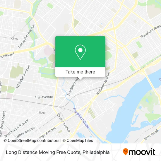 Long Distance Moving Free Quote map
