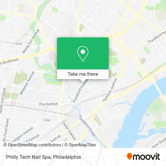 Mapa de Philly Tech Nail Spa