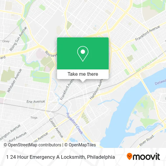 1 24 Hour Emergency A Locksmith map