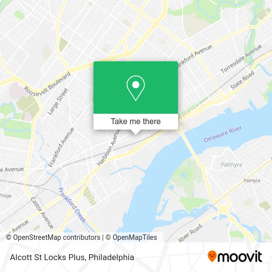 Alcott St Locks Plus map