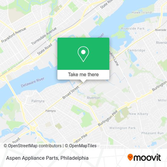 Aspen Appliance Parts map