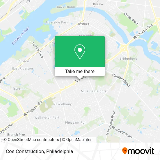 Coe Construction map