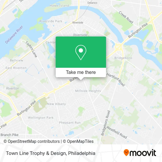 Town Line Trophy & Design map