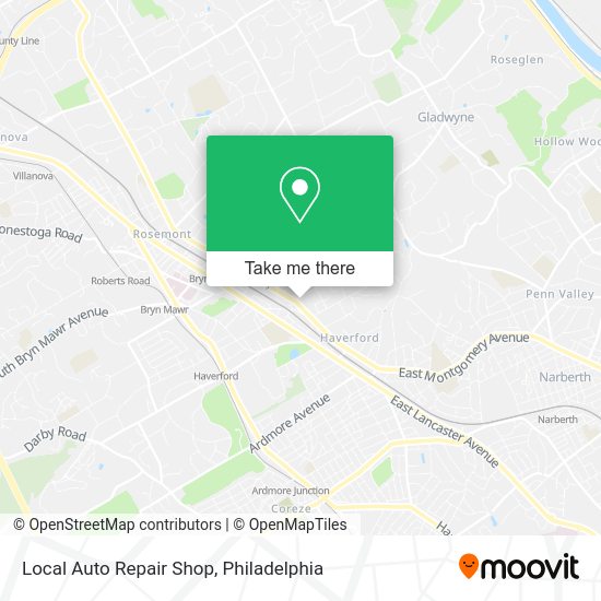 Local Auto Repair Shop map