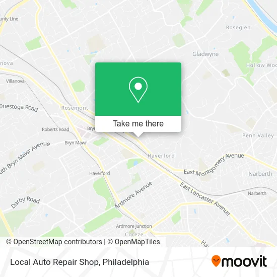 Local Auto Repair Shop map