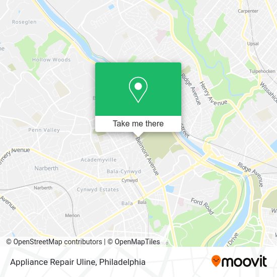Appliance Repair Uline map