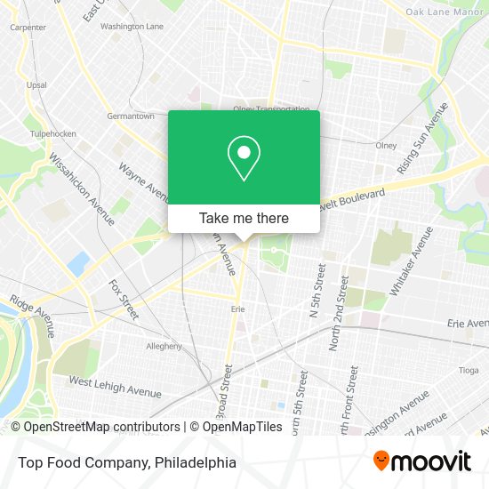 Mapa de Top Food Company