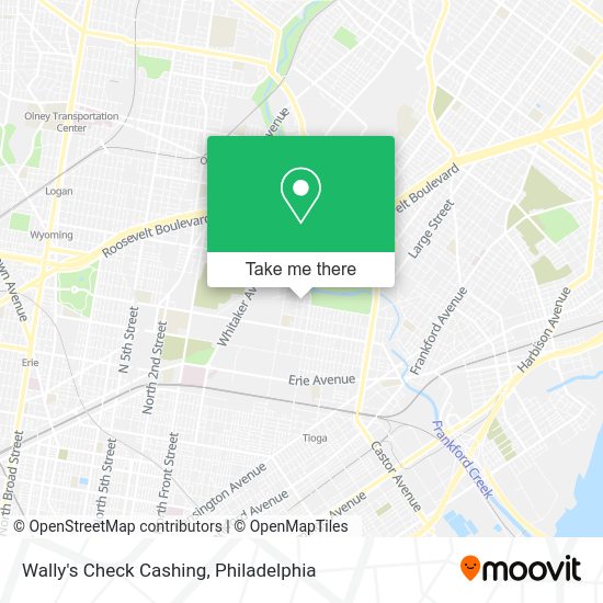 Wally's Check Cashing map