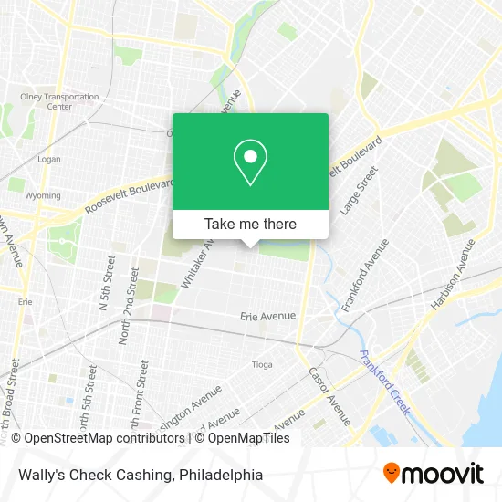 Wally's Check Cashing map