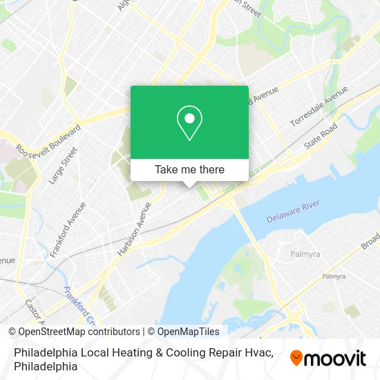 Mapa de Philadelphia Local Heating & Cooling Repair Hvac