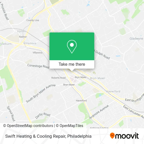 Swift Heating & Cooling Repair map