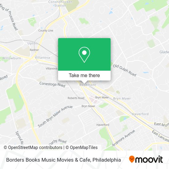Mapa de Borders Books Music Movies & Cafe