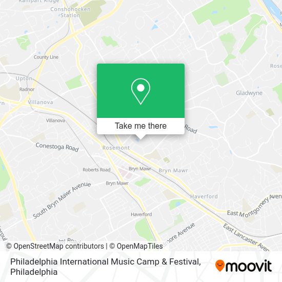 Philadelphia International Music Camp & Festival map