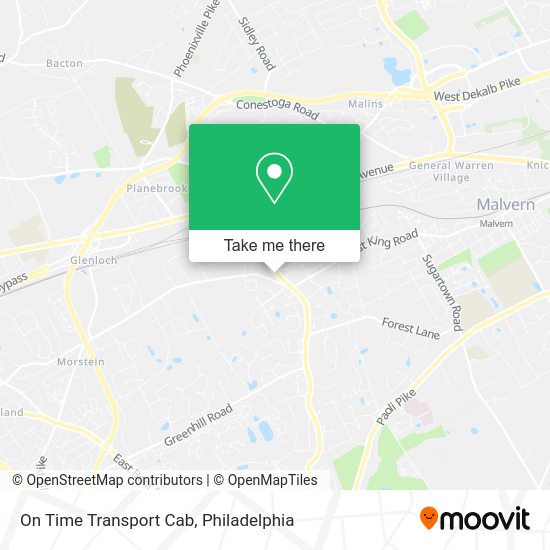 On Time Transport Cab map