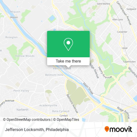 Mapa de Jefferson Locksmith