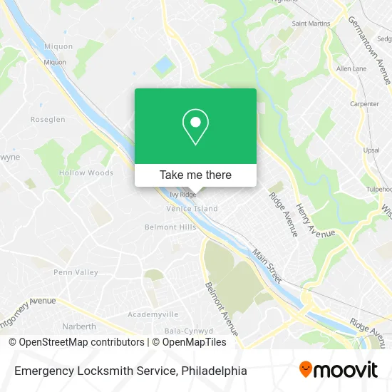 Emergency Locksmith Service map