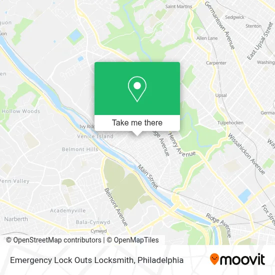 Emergency Lock Outs Locksmith map