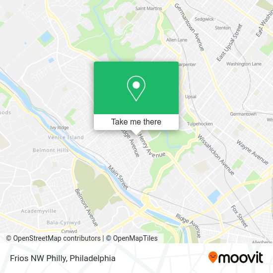 Frios NW Philly map