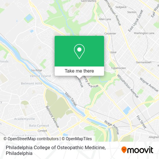 Philadelphia College of Osteopathic Medicine map
