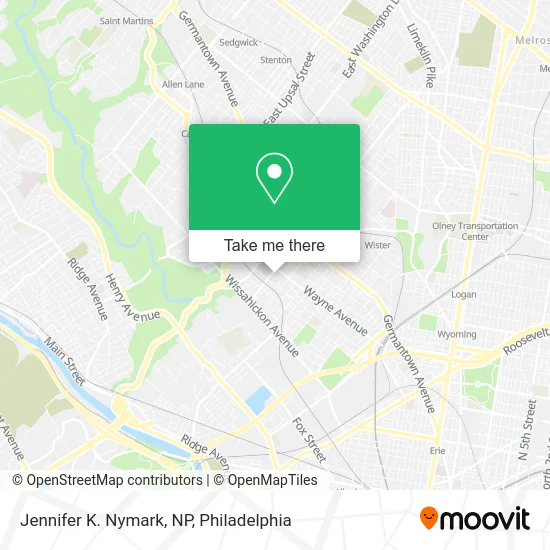 Jennifer K. Nymark, NP map
