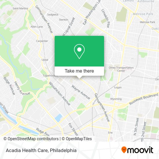 Mapa de Acadia Health Care